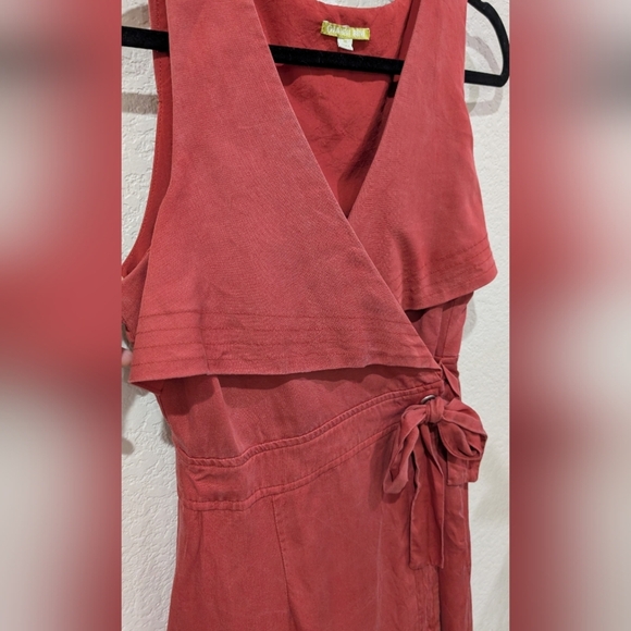 Vintage Gianni Bini Rust Mini Wrap Dress - Picture 2 of 12